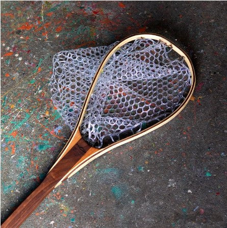 Little Dipper 12&quot;x8&quot; - Rainbow Trout Engraved - Classic Fly Fishing Traditional Landing Net - Handcrafted &amp; Made in USA