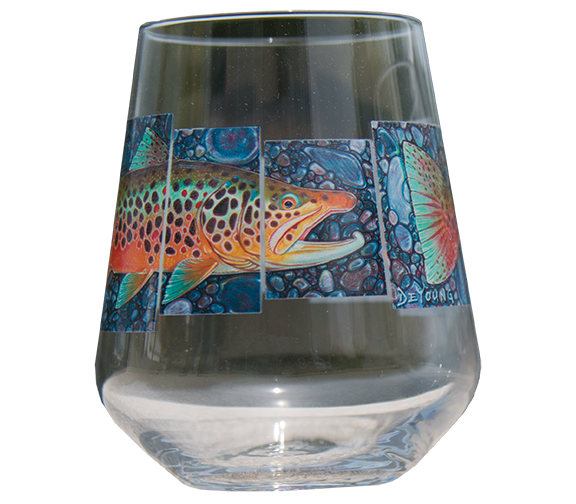 Trout Wine Glasses By Derek DeYoung