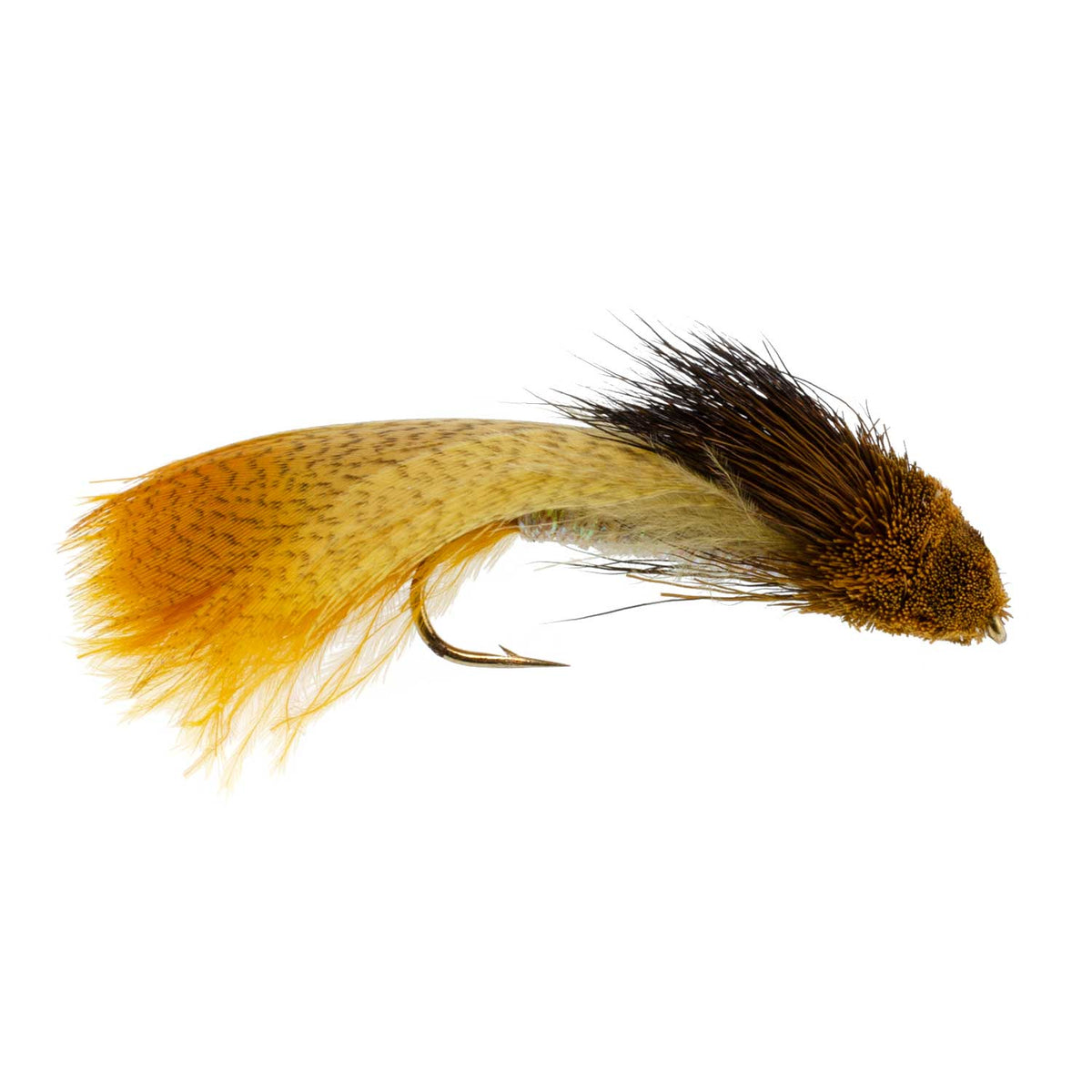 Galloup's Zoo Cougar Golden Brown Streamer Fly  - (3 Pack, Sz 4)