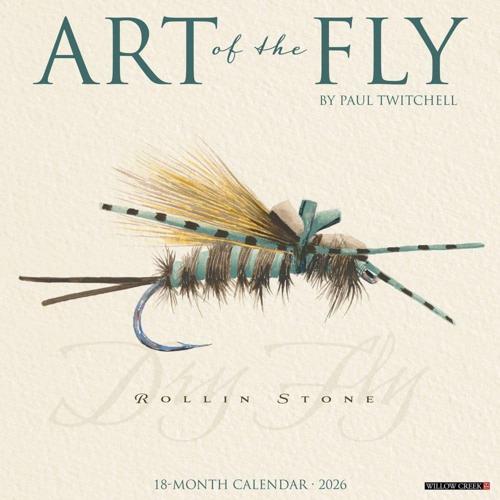 Calendar cover featuring a detailed illustration of a fly with 'Art of the Fly' text and author's name.