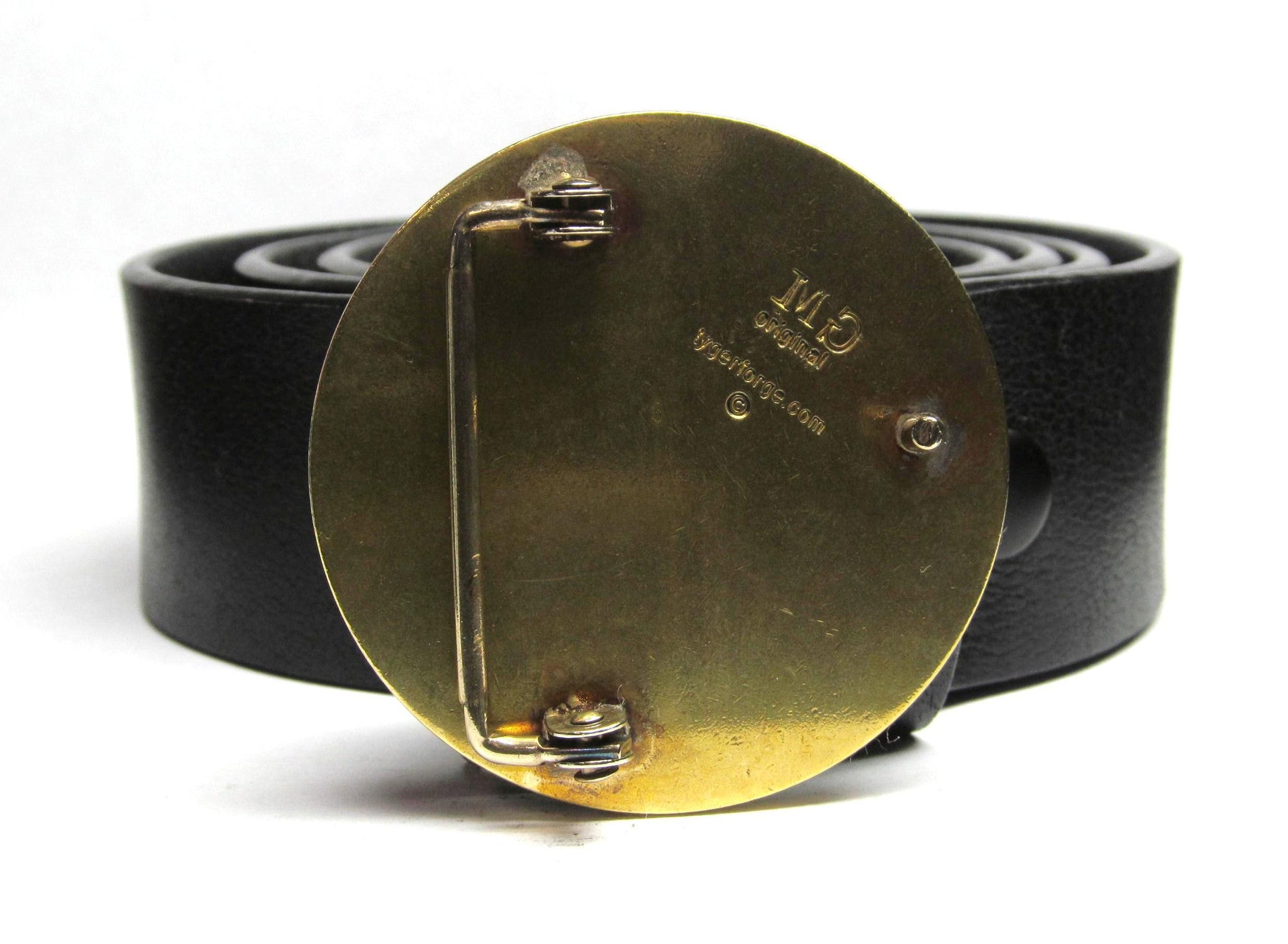 The Crab Crusher Permit Buckle with Buffalo Leather Belt