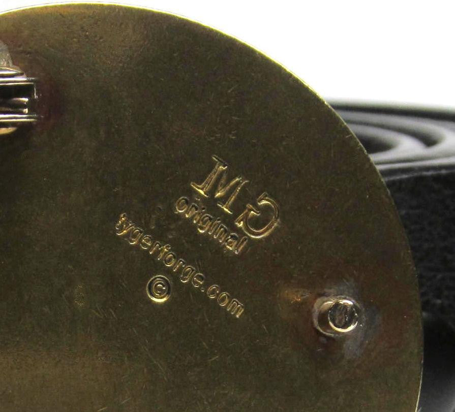 The Crab Crusher Permit Buckle with Buffalo Leather Belt