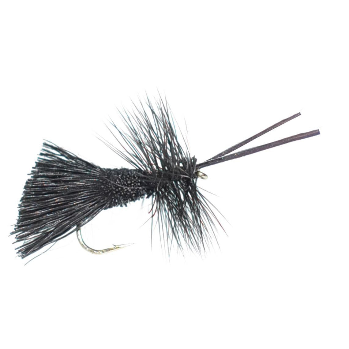 3 Pack Goddard Caddis Black Dry Fly - Hook Size 12