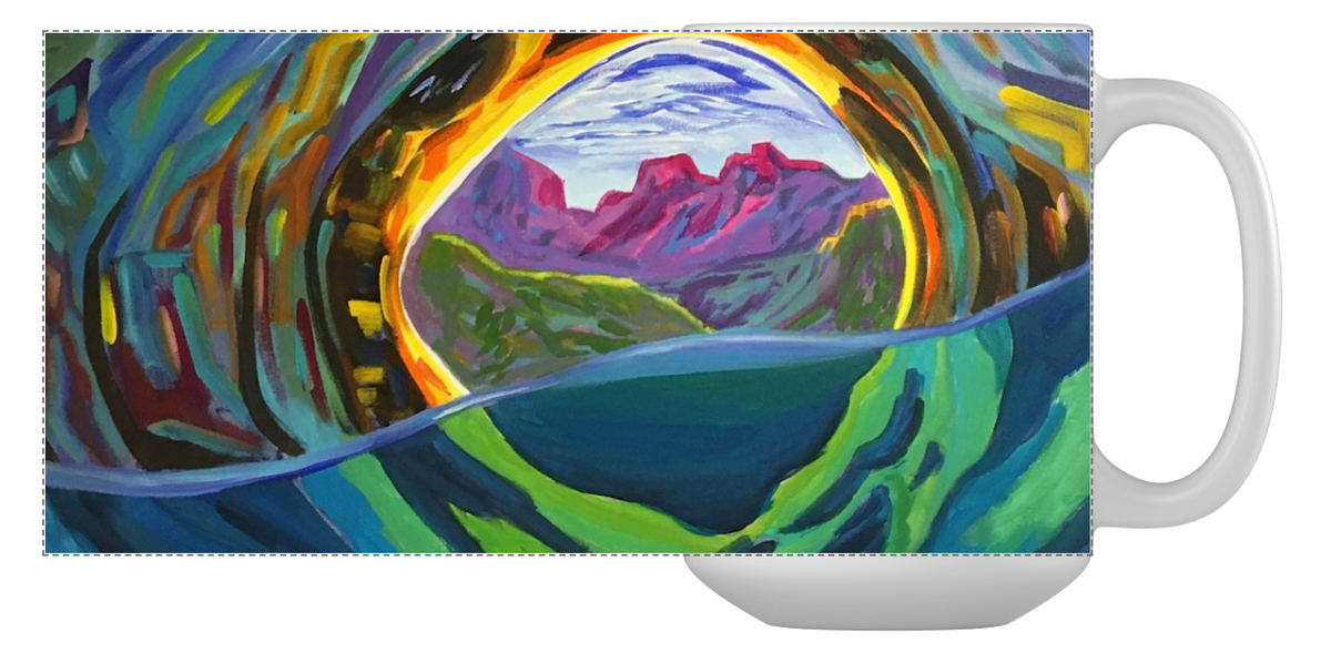 Troutscape Blue Mug by Zach Otte