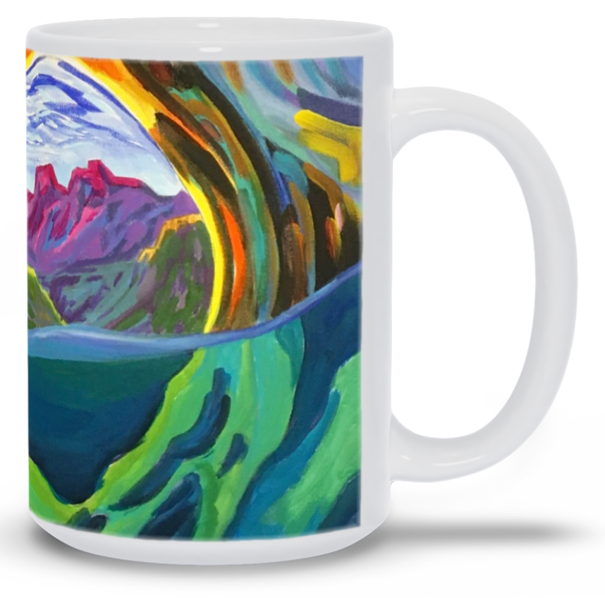 Troutscape Blue Mug by Zach Otte