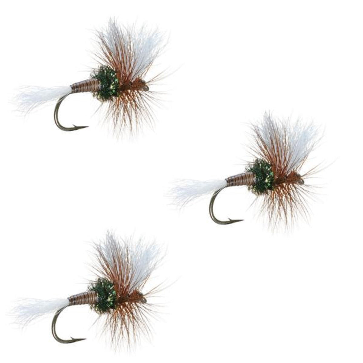 3 Pack H &amp; L Variant Classic Dry Flies Hook Size 16