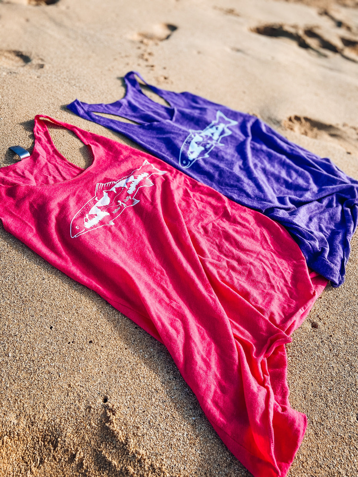 Yellow Sally Trout Racerback Tank