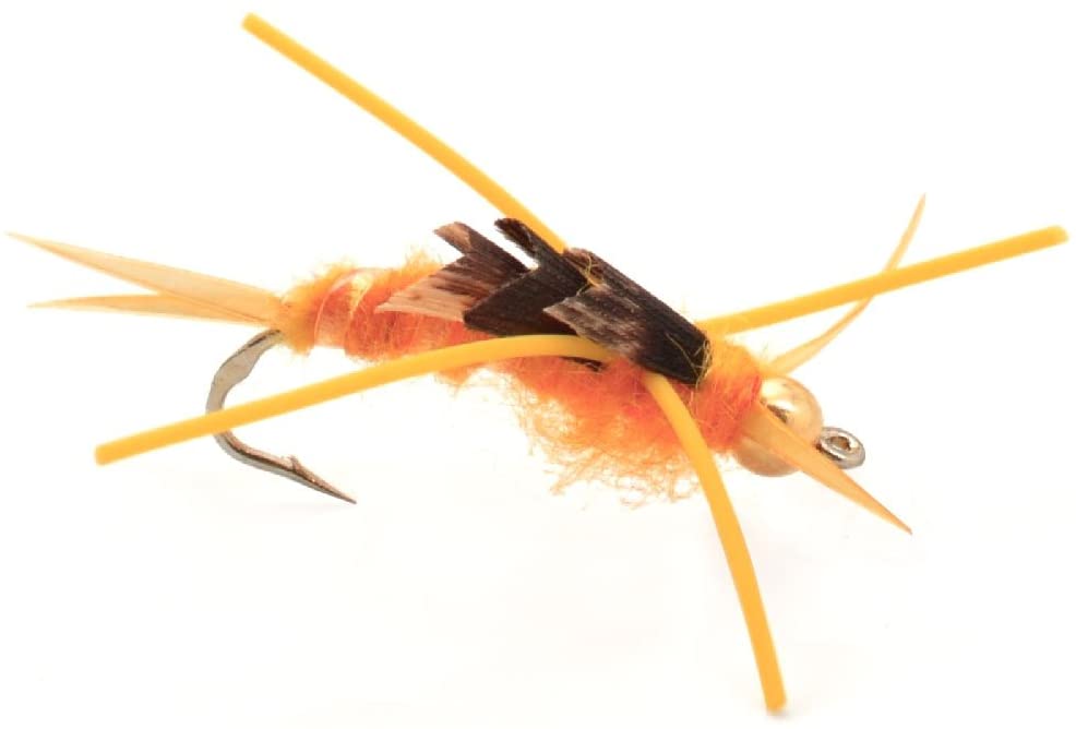 3 Pack Gold Bead Kaufmann&#39;s Golden Stone Fly with Rubber Legs - Stonefly Wet Fly - Hook Size 10