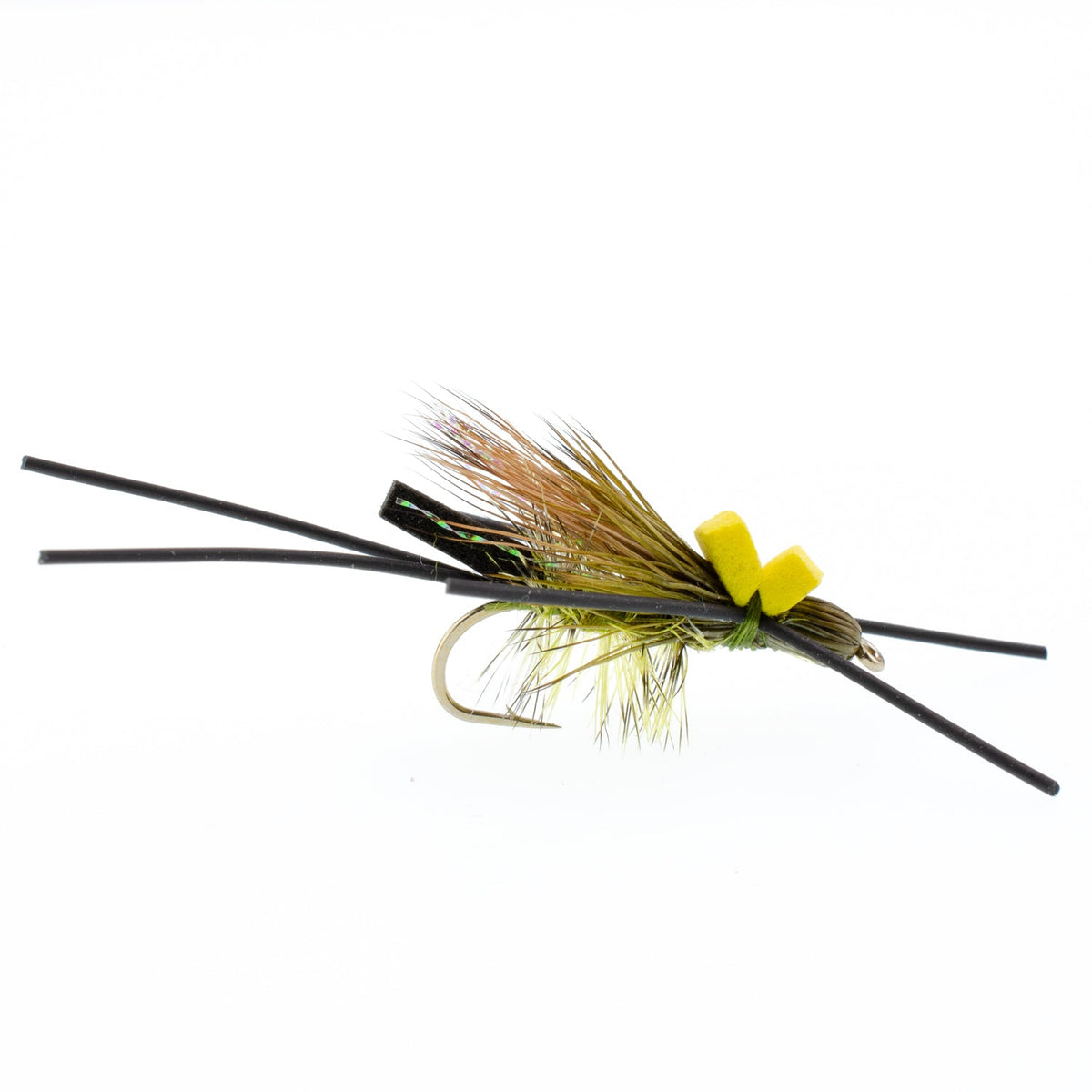 Long Tail Skwala Stone - Squalla Stonefly Dry Fly - 12 Flies Hook Size 10