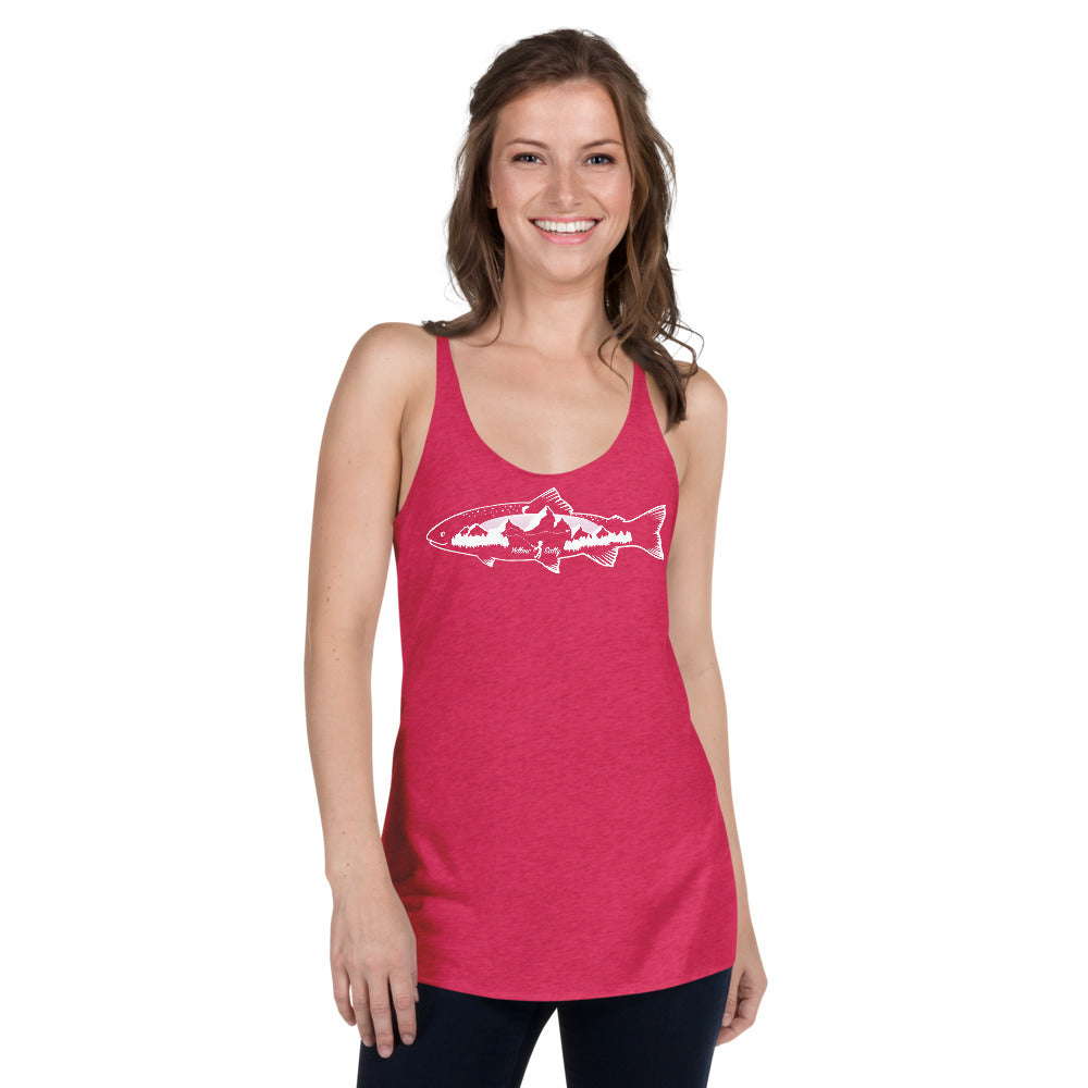 Yellow Sally Trout Racerback Tank