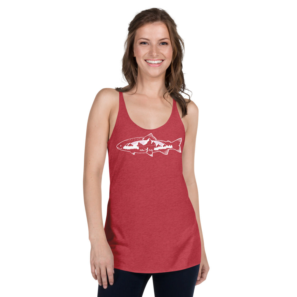 Yellow Sally Trout Racerback Tank