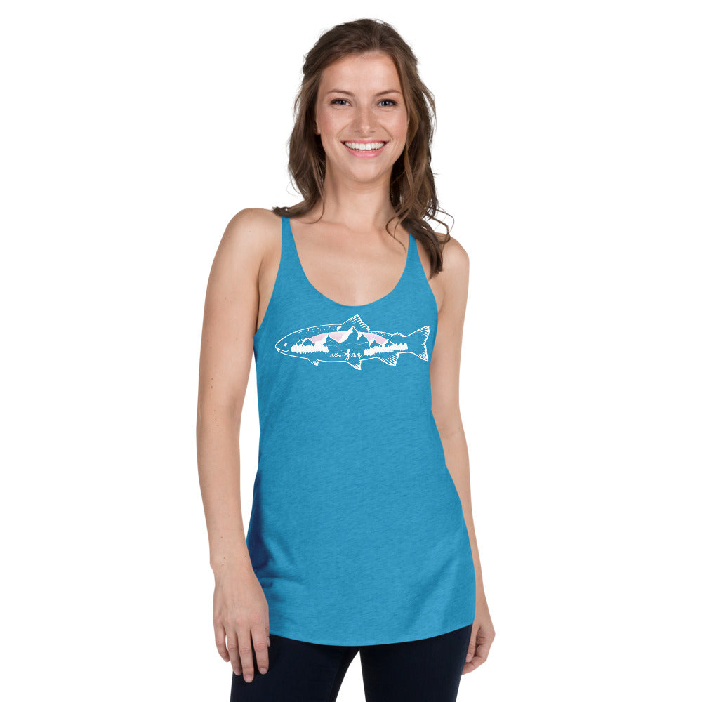 Yellow Sally Trout Racerback Tank