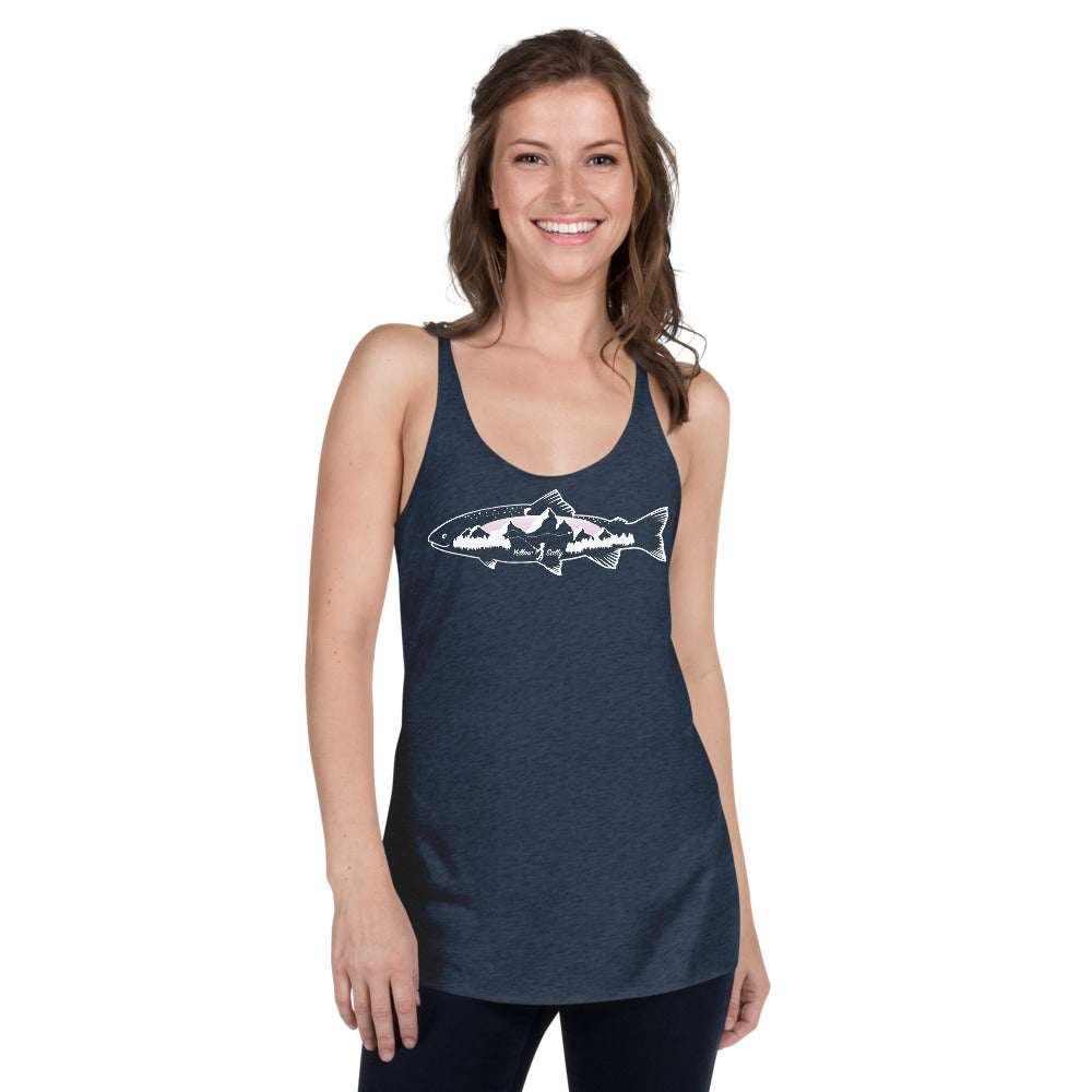 Yellow Sally Trout Racerback Tank