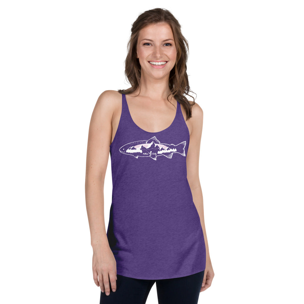 Yellow Sally Trout Racerback Tank