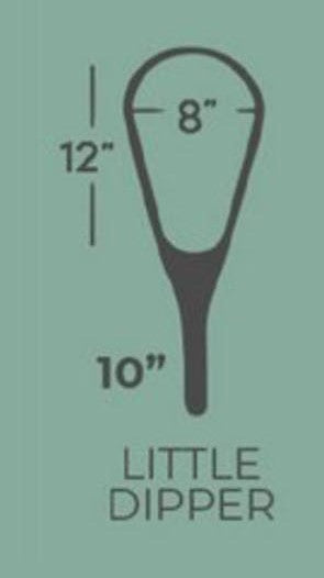 Little Dipper 12&quot;x8&quot; - Rainbow Trout Engraved - Natural Fly Fishing Traditional Landing Net - Handcrafted &amp; Made in USA