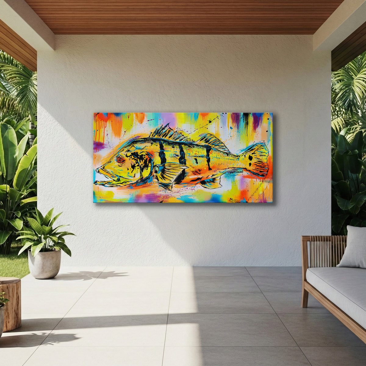 Peacock Bass on Canvas