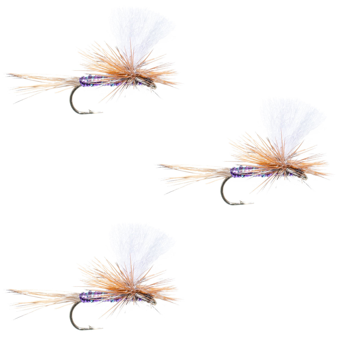 Parachute Super Flash Purple Haze Dry Fly - (3 Pack, Sz 18)