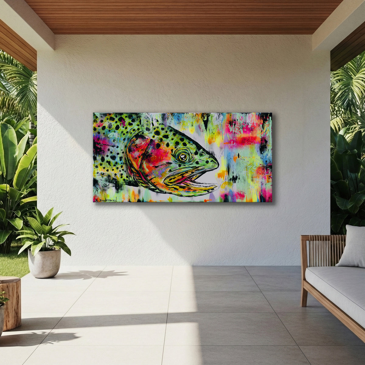 Rainbow Trout on Canvas