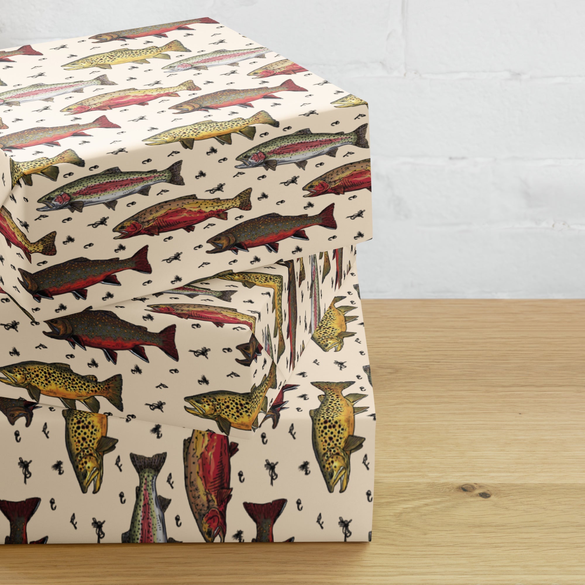 Trout Party Wrapping Paper Sheets