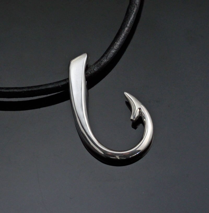 Sterling Silver Large Hook Necklace