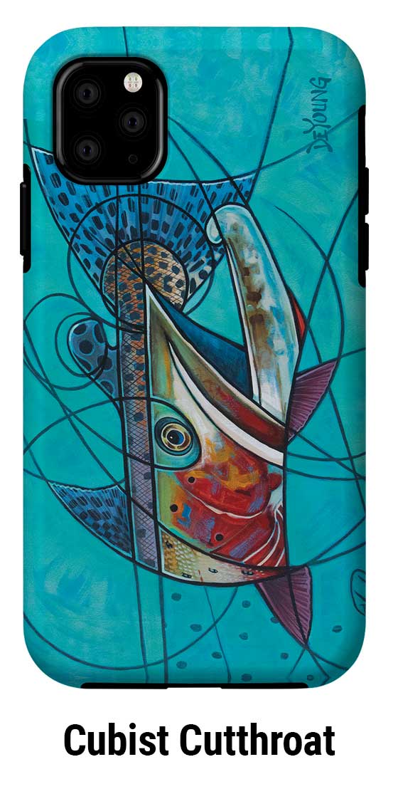 Fish Art iPhone Tough Case by Derek DeYoung
