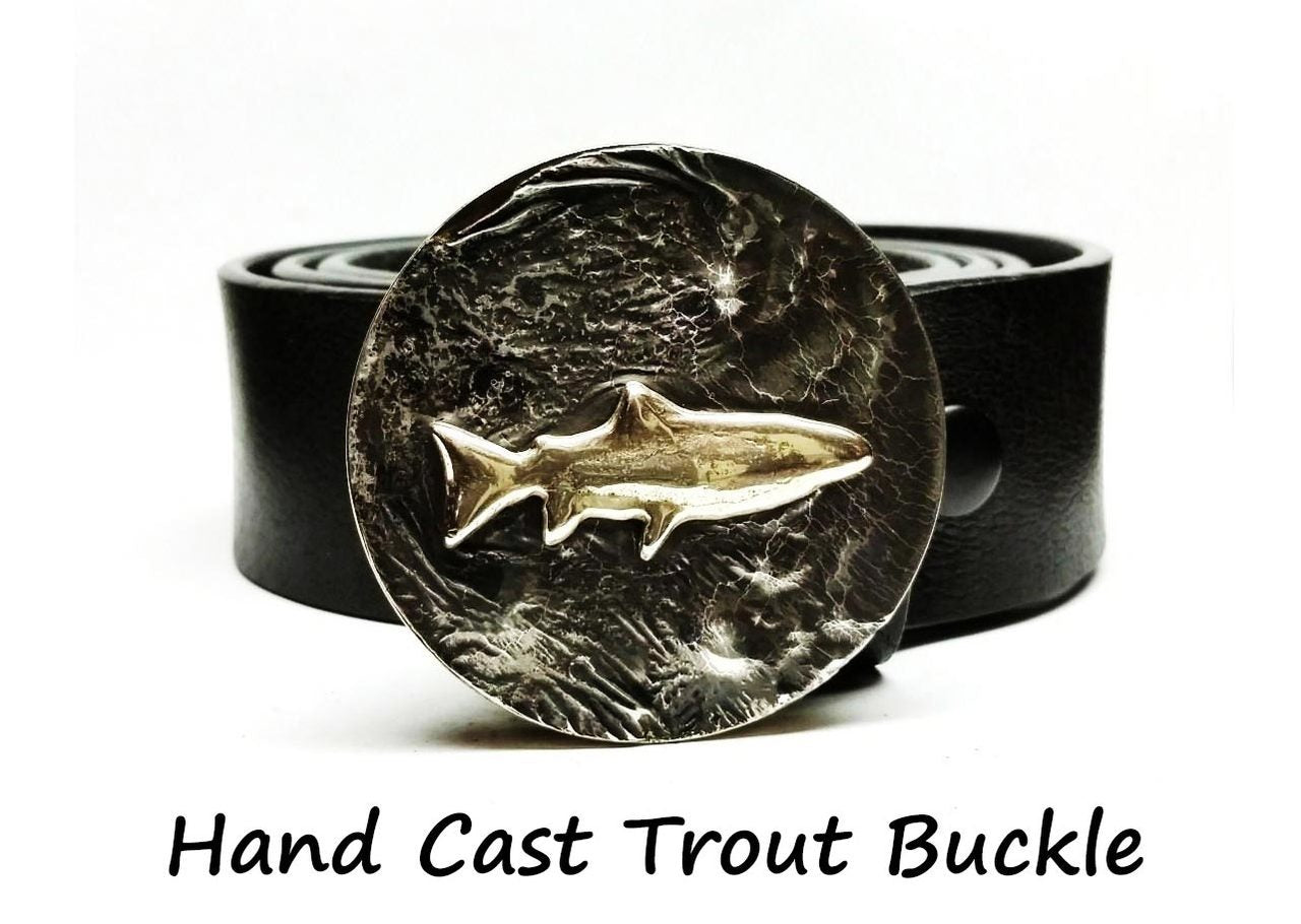 Hand Crafted Sport Fish Belt Buckle by Mark Goodwin